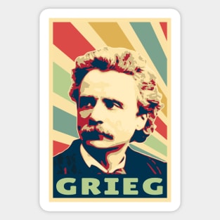 Edvard Grieg Vintage Colors Sticker